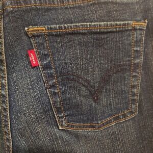 Levis Womens 512 Perfectly Slimming Mid-Rise Bootcut Dark Wash Jeans Size 10